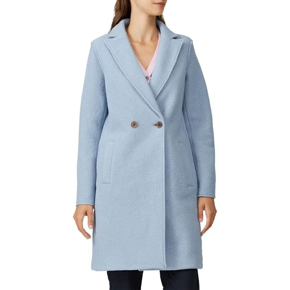 J Crew Coat Daphne Topcoat in Boiled Wool‎ Mountain Blue size 4 6